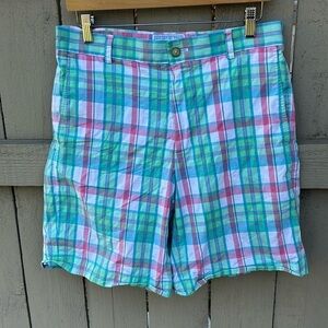 Southern Tide Men's Plaid Cotton Shorts Perfect for Spring and Summer Sz 32